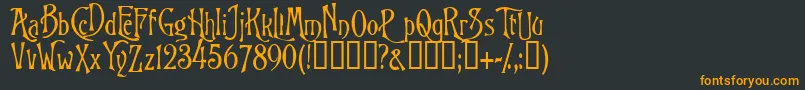 Goodfellow-fontti – oranssit fontit mustalla taustalla