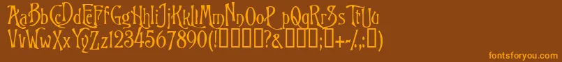 Goodfellow Font – Orange Fonts on Brown Background