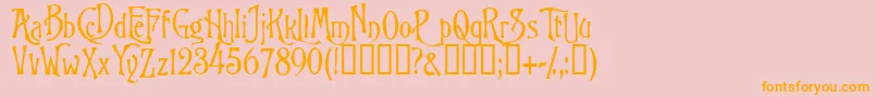 Goodfellow Font – Orange Fonts on Pink Background