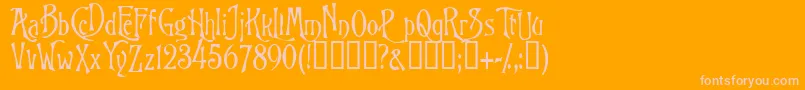 Goodfellow Font – Pink Fonts on Orange Background
