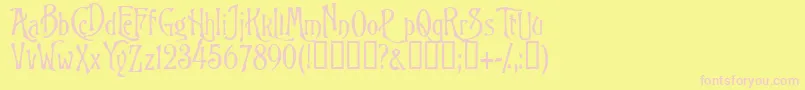 Goodfellow Font – Pink Fonts on Yellow Background