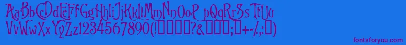 Goodfellow Font – Purple Fonts on Blue Background
