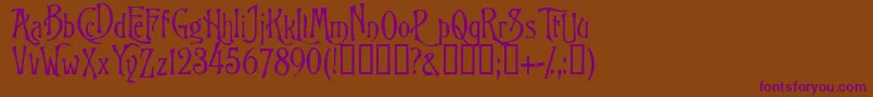 Goodfellow Font – Purple Fonts on Brown Background