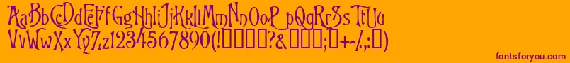Goodfellow Font – Purple Fonts on Orange Background