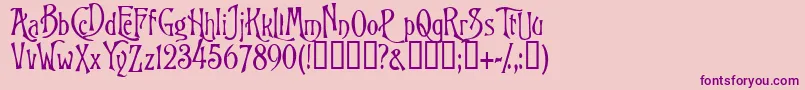 Goodfellow Font – Purple Fonts on Pink Background