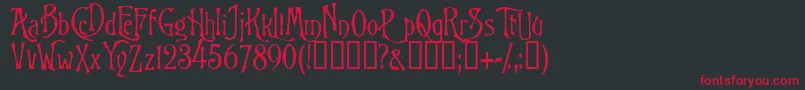 Goodfellow Font – Red Fonts on Black Background