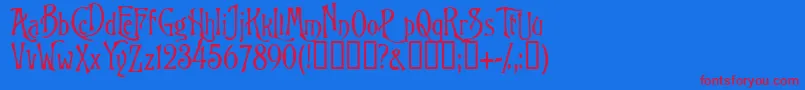 More about Goodfellow Font Goodfellow Font – Red Fonts on Blue Background