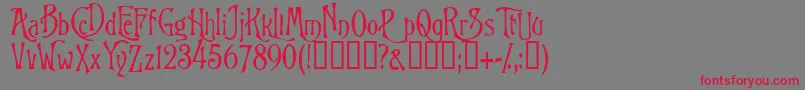 Goodfellow Font – Red Fonts on Gray Background