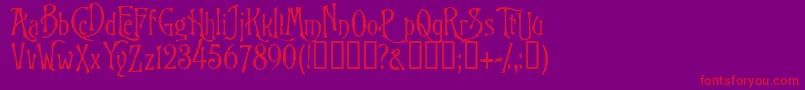 Goodfellow Font – Red Fonts on Purple Background