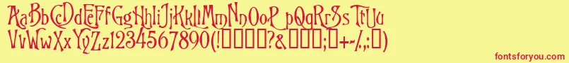 Goodfellow Font – Red Fonts on Yellow Background