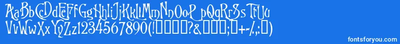 Goodfellow Font – White Fonts on Blue Background
