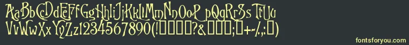 Goodfellow Font – Yellow Fonts on Black Background
