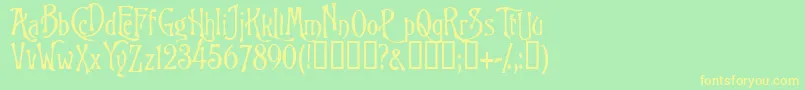 Goodfellow Font – Yellow Fonts on Green Background