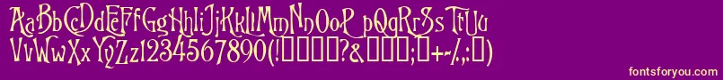 Goodfellow Font – Yellow Fonts on Purple Background