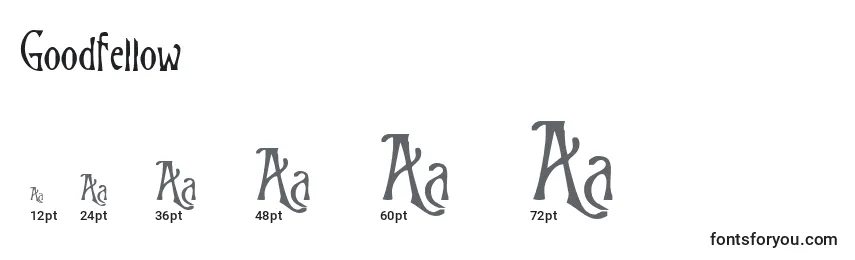 Goodfellow Font Sizes
