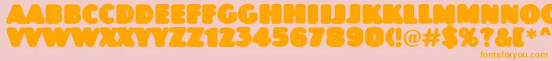 AJasperttlrndrgnord Font – Orange Fonts on Pink Background