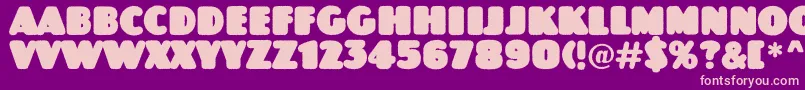 AJasperttlrndrgnord Font – Pink Fonts on Purple Background