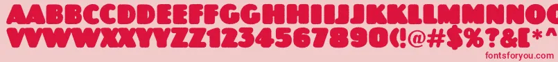 AJasperttlrndrgnord Font – Red Fonts on Pink Background