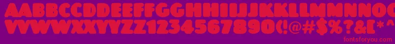 AJasperttlrndrgnord Font – Red Fonts on Purple Background