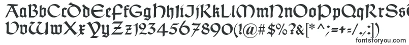 TypographerUncialgotisch-fontti – Alkavat T:lla olevat fontit