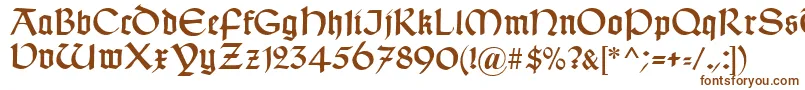 TypographerUncialgotisch-fontti – ruskeat fontit