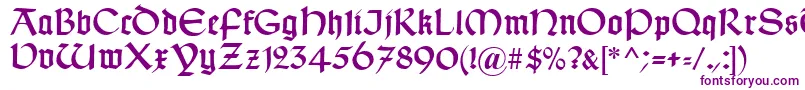 TypographerUncialgotisch-Schriftart – Violette Schriften