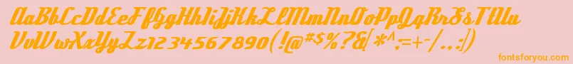 DeftonestylusRegular Font – Orange Fonts on Pink Background