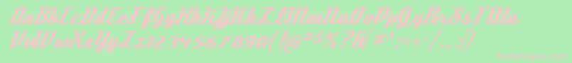 DeftonestylusRegular Font – Pink Fonts on Green Background