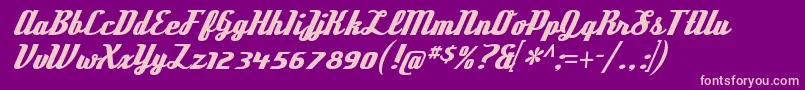DeftonestylusRegular Font – Pink Fonts on Purple Background