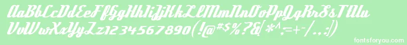 DeftonestylusRegular Font – White Fonts on Green Background