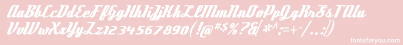 DeftonestylusRegular Font – White Fonts on Pink Background