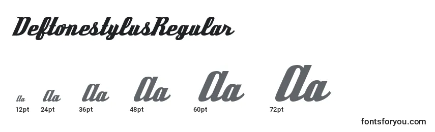 DeftonestylusRegular Font Sizes