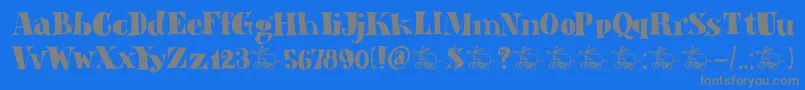 Więcej informacji o czcionce DkAardvarkDreams Czcionka DkAardvarkDreams – szare czcionki na niebieskim tle