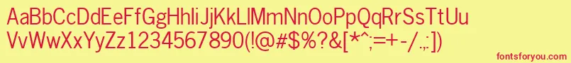 Gothic.Kz Font – Red Fonts on Yellow Background