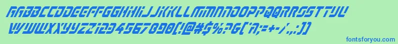 Legiosabinacondital Font – Blue Fonts on Green Background