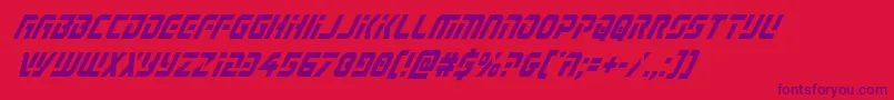 Legiosabinacondital Font – Purple Fonts on Red Background