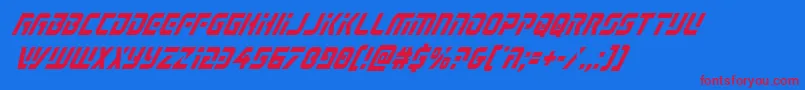 Legiosabinacondital Font – Red Fonts on Blue Background