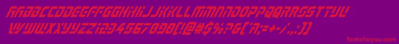 Legiosabinacondital Font – Red Fonts on Purple Background