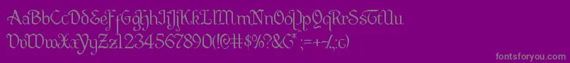 Quillswordlight-Schriftart – Graue Schriften auf violettem Hintergrund