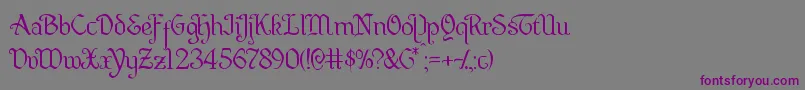 Quillswordlight Font – Purple Fonts on Gray Background