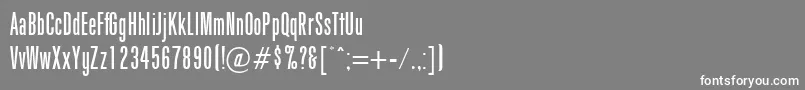 フォントGirth – 灰色の背景に白い文字