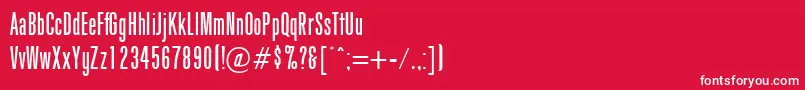 Girth Font – White Fonts on Red Background