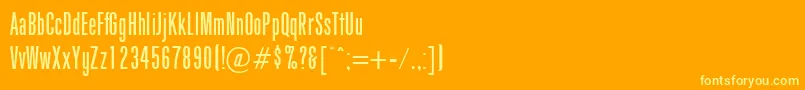 フォントGirth – オレンジの背景に黄色の文字