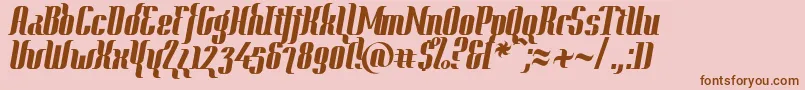 ContextHeavy Font – Brown Fonts on Pink Background