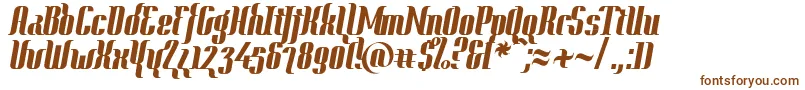 Шрифт ContextHeavy – коричневые шрифты на белом фоне