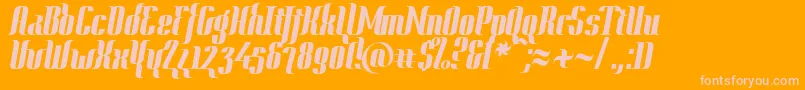 ContextHeavy Font – Pink Fonts on Orange Background