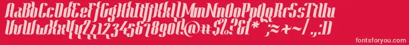 ContextHeavy Font – Pink Fonts on Red Background