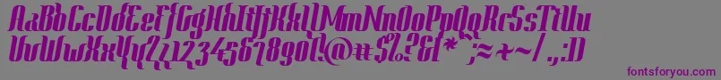 ContextHeavy-fontti – violetit fontit harmaalla taustalla