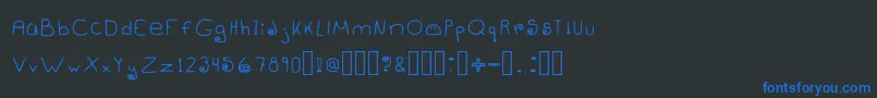 Dangowee Font – Blue Fonts on Black Background