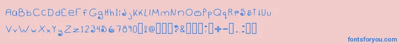 Dangowee Font – Blue Fonts on Pink Background